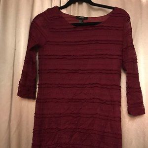 Burgundy Lace Bodycon Dress